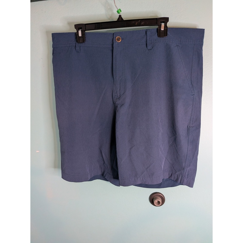 32 Degrees Mens Blue Performance Stretch Shorts Size 38 Flat Front Lightweight